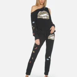 Jess Leopard Lip 18 Jess Leopard Lip -Outlet Sartoriax Store lauren moshi slim jogger jess leopard lip made in los angeles usa 4074 MSF 14294 BLK 07