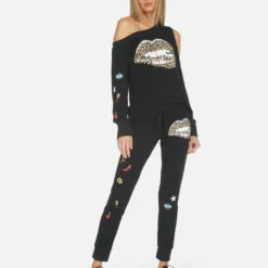 Jess Leopard Lip 19 Jess Leopard Lip -Outlet Sartoriax Store lauren moshi slim jogger jess leopard lip made in los angeles usa 4074 MSF 14294 BLK 08