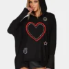 Wilma X Stitched Heart Elements 1 Wilma X Stitched Heart Elements -Outlet Sartoriax Store lauren moshi stitched elements X pullover hoodie 1092 HAC X13261 JBLK 01