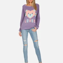 Noleta Striped Heart Teddy -Outlet Sartoriax Store lauren moshi striped heart teddy loved pullover 1217 CSA 13279 DLLC 04