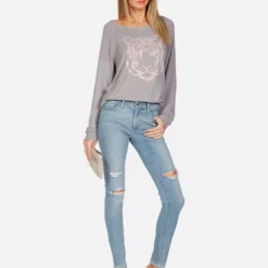 Brenna Tiger Face -Outlet Sartoriax Store lauren moshi tiger face stars pullover 1102 HAC 13307 STN 16