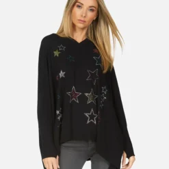 Wilma Crystal Stars -Outlet Sartoriax Store lauren moshi wilma crystal stars made in los angeles usa 1092 HAC 14321 BLK 01