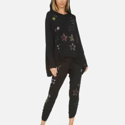 Wilma Crystal Stars -Outlet Sartoriax Store lauren moshi wilma crystal stars made in los angeles usa 1092 HAC 14321 BLK 11