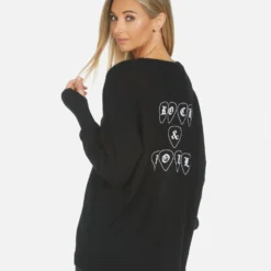 Ladona Music Skull -Outlet Sartoriax Store lauren moshi womens clothing made in usa 1209 CSM 14295 BLK 05