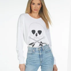 Luella Music Skull -Outlet Sartoriax Store lauren moshi womens clothing made in usa 2254 CTT 14295 WHT 02