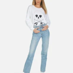 Luella Music Skull -Outlet Sartoriax Store lauren moshi womens clothing made in usa 2254 CTT 14295 WHT 04