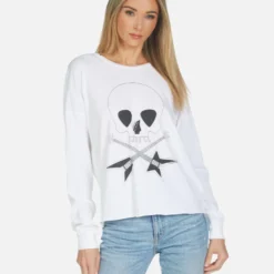 Luella Music Skull -Outlet Sartoriax Store lauren moshi womens clothing made in usa 2254 CTT 14295 WHT 05