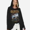 Wilma X Led Zeppelin -Outlet Sartoriax Store led zeppelin tour 1975 womens hoodie by lauren moshi 1092 HAC X13652 BLK 001
